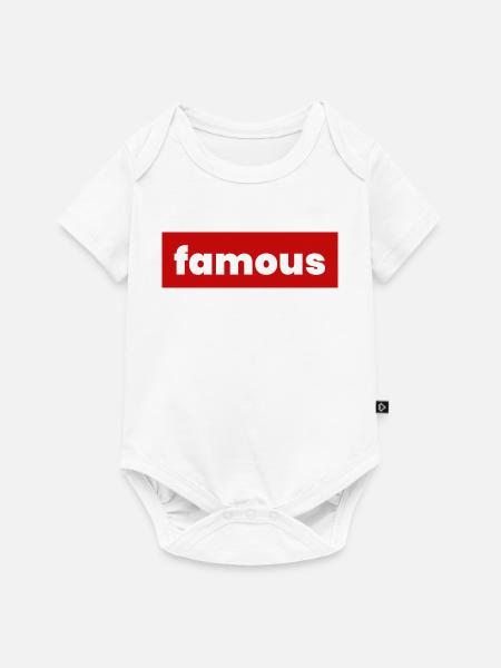 famous - Baby Premium Kurzarmbody - Weiß