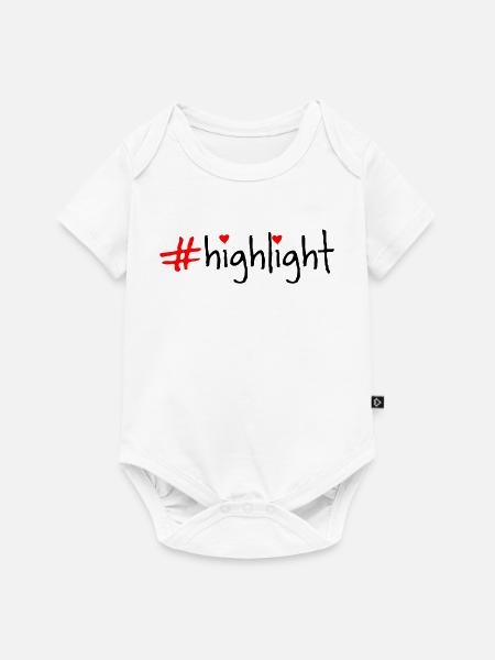highlight - Baby Premium Kurzarmbody - Weiß