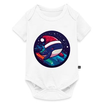 Baleine Noël Animal - Body à manches courtes Premium Bébé - blanc - Devant