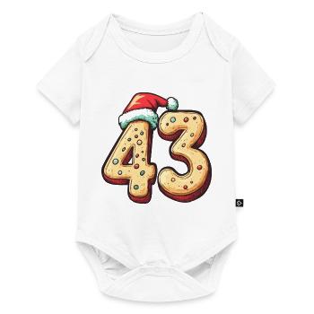 43 Number Christmas Cookie - Baby Premium short-sleeve bodysuit - white - Front