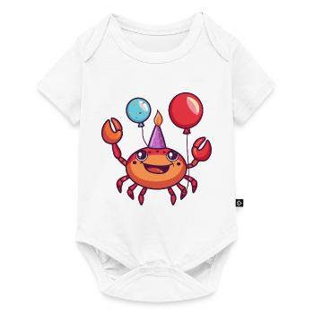 Crab Crab Birthday Comic Cute - Baby Premium short-sleeve bodysuit - white - Front