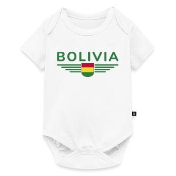 J’aime la Bolivie, T-shirt design de style élégance - Body à manches courtes Premium Bébé - blanc - Devant
