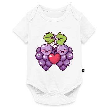 Grapes Couple Love Heart Comic - Baby Premium short-sleeve bodysuit - white - Front