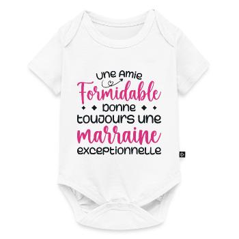 Amie formidable donne une marraine exceptionnelle - Body à manches courtes Premium Bébé - blanc - Devant