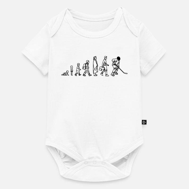 Evolution Eishockeyspieler - Baby Premium Kurzarmbody - Weiß