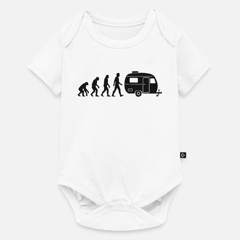 Evolution Wohnwagen Camper - Baby Premium Kurzarmbody - Weiß