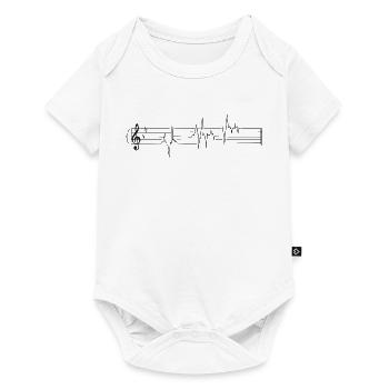Music Music Sheet Music Notes Heartbeat Musicians - Baby Premium short-sleeve bodysuit - white - Front