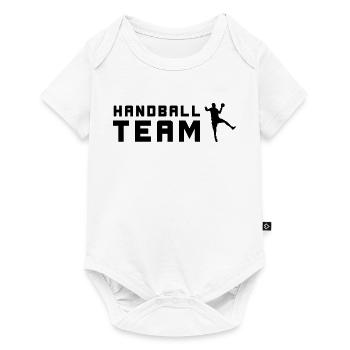 Silhouette de l’équipe de handball - Body à manches courtes Premium Bébé - blanc - Devant