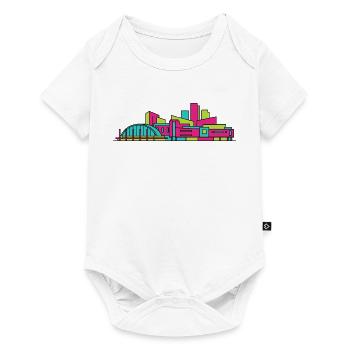 East Kilbride City Skyline Modern Line Art - Baby Premium short-sleeve bodysuit - white - Front