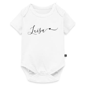 Luisa Name Vorname Dekorativ - Baby Premium Kurzarmbody - Weiß - Vorne