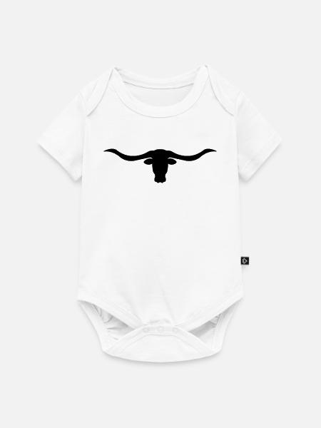 Longhorn-Kopf - Baby Premium Kurzarmbody - Weiß