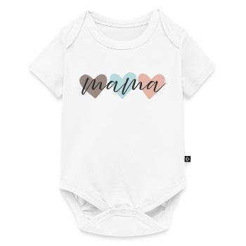 Mama Love Police Pastel Hearts - Body à manches courtes Premium Bébé - blanc - Devant