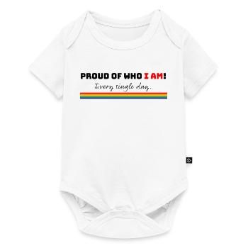 Fière de qui je suis | LGBTQIA+ - Body à manches courtes Premium Bébé - blanc - Devant