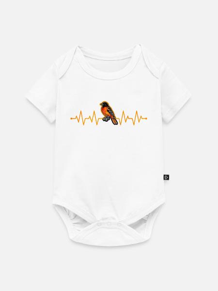 Herzschlag eines Pirols - Baby Premium Kurzarmbody - Weiß