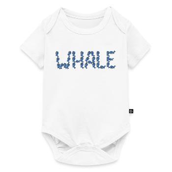 Typographie des baleines - Body à manches courtes Premium Bébé - blanc - Devant