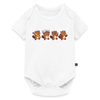 Lernbiber Quartet - Baby Premium short-sleeve bodysuit - white - Front