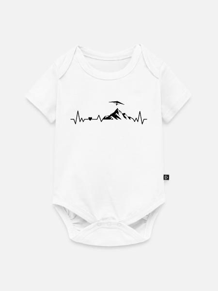 Drachenfliegen Herzschlag Drachenflieger Mit Berg - Baby Premium Kurzarmbody - Weiß