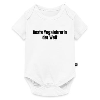 Beste Yogalehrerin der Welt Yoga Geschenk - Baby Premium Kurzarmbody - Weiß - Vorne