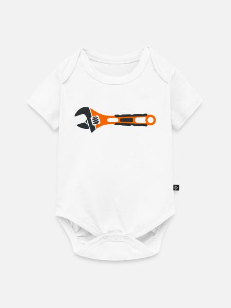 Rollgabelschluessel Grafik - Baby Premium Kurzarmbody - Weiß