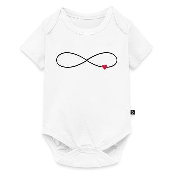 Infinity sign heart infinite love - Baby Premium short-sleeve bodysuit - white - Front