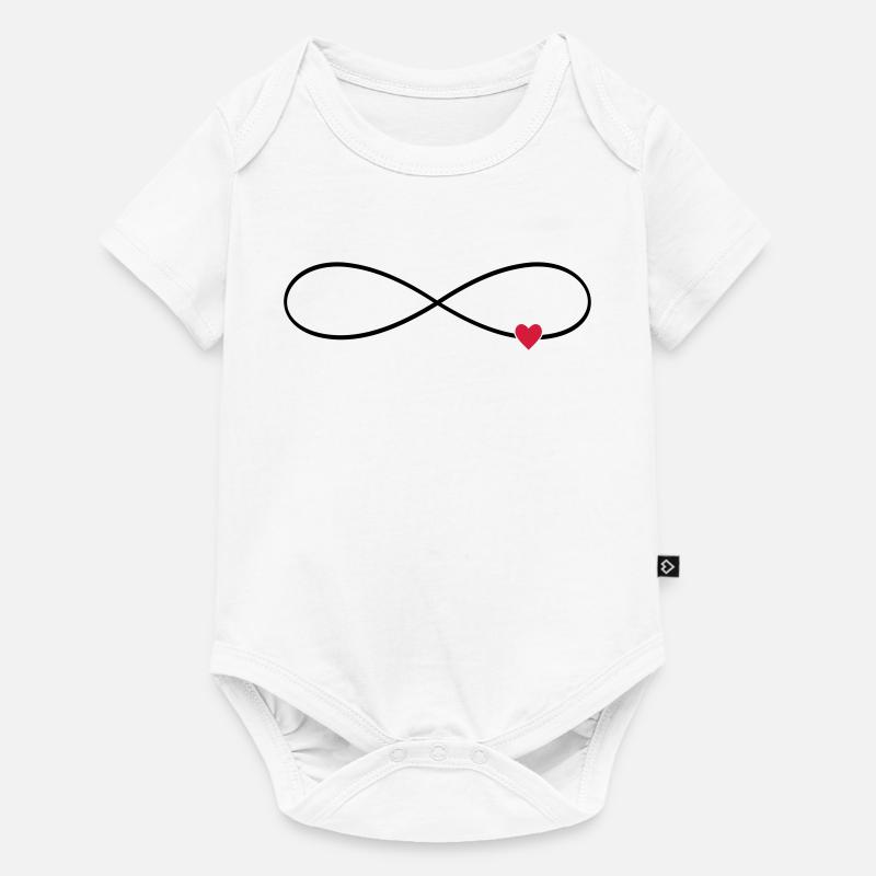 coeur Infinity amour sans fin - Body à manches courtes Premium Bébé - blanc