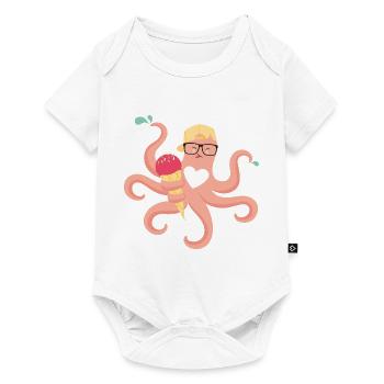 OCTOPUS WITH ICE - Baby Premium Kurzarmbody - Weiß - Vorne