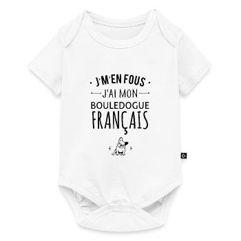 J'ai mon bouledogue frcs - Body à manches courtes Premium Bébé - blanc - Devant