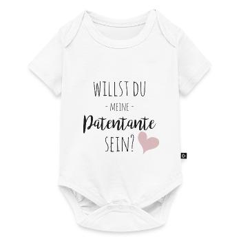 Willst du meine Patentante sein? - Baby Premium Kurzarmbody - Weiß - Vorne