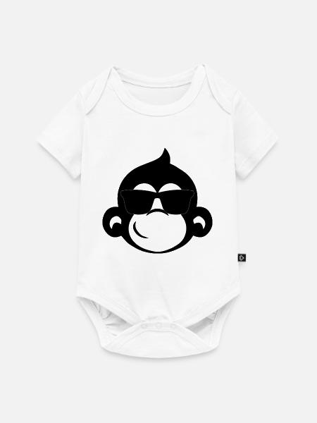 kühler Affe - Baby Premium Kurzarmbody - Weiß