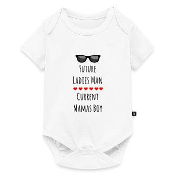 Baby baby sayings baby belly parents - Baby Premium short-sleeve bodysuit - white - Front