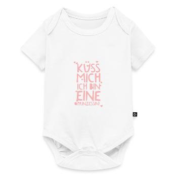 Küss mich, ich bin eine Prinzessin Herzchen süß - Baby Premium Kurzarmbody - Weiß - Vorne