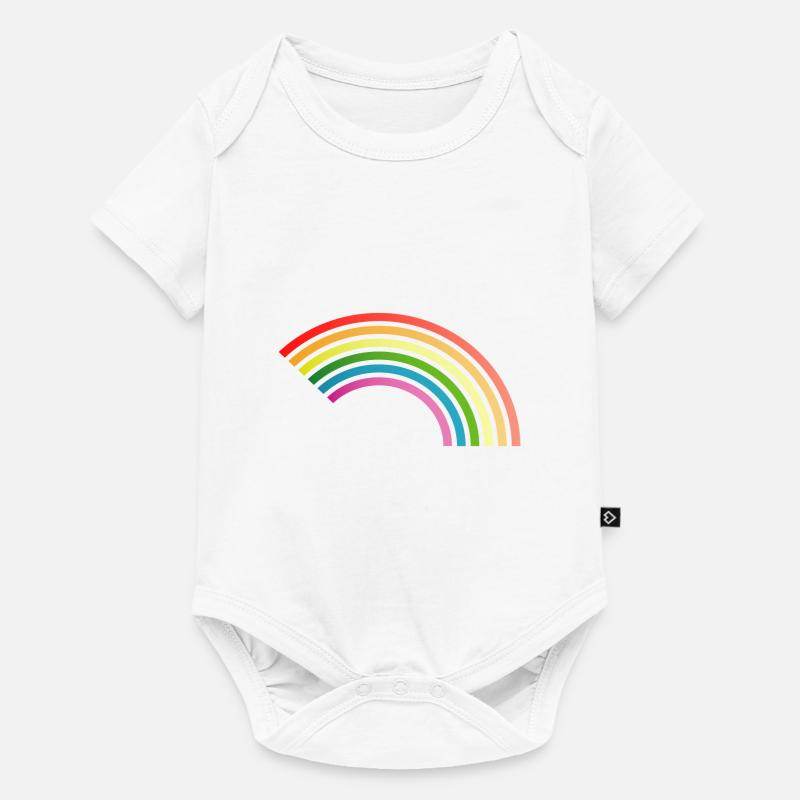 Arc en ciel coloré - Body à manches courtes Premium Bébé - blanc