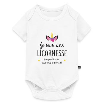 Licornesse - Body à manches courtes Premium Bébé - blanc - Devant