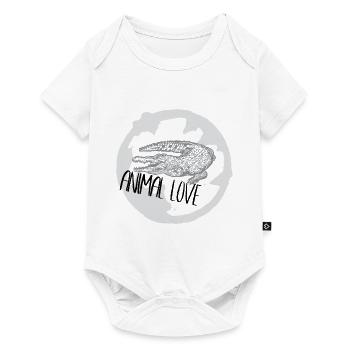 crocodile alligator cadeau de reptile animal alligatoah - Body à manches courtes Premium Bébé - blanc - Devant