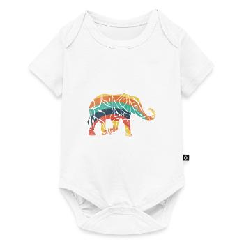 Désert d'éléphant d'Afrique - Body à manches courtes Premium Bébé - blanc - Devant