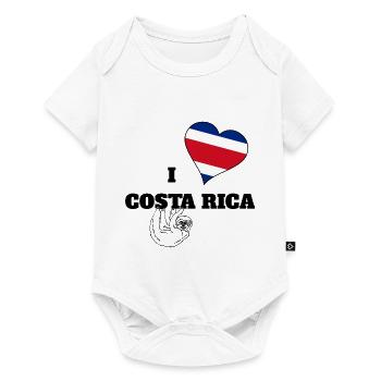 Coeur d'amour Coeur idée cadeau Pays Costa Rica - Body à manches courtes Premium Bébé - blanc - Devant