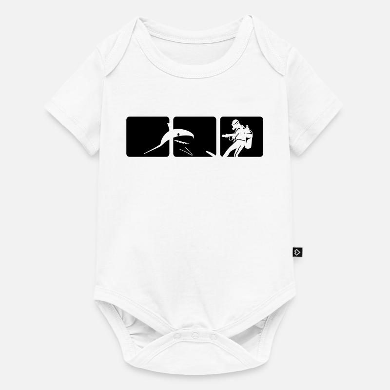 Shark Dive - Baby Premium short-sleeve bodysuit - white