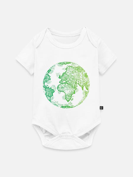 Planet Erde - Baby Premium Kurzarmbody - Weiß