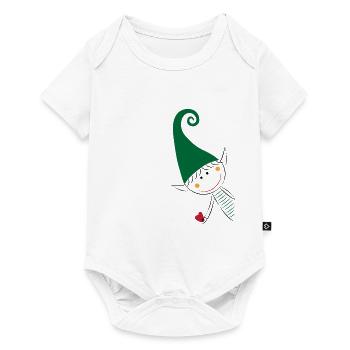 Cadeau de brownie elfe de Noël elfe - Body à manches courtes Premium Bébé - blanc - Devant