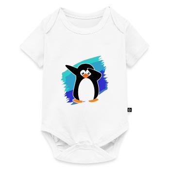 Dabbing pingu cute penguin shirt - Baby Premium short-sleeve bodysuit - white - Front