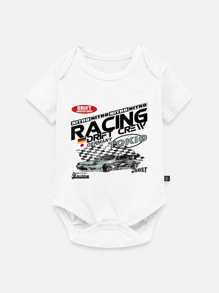 Racing "Drifting" - Baby Premium Kurzarmbody - Weiß