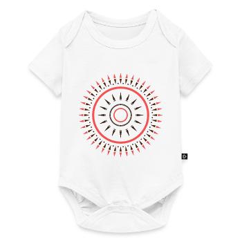 Ethno pattern earth tones coral - Baby Premium short-sleeve bodysuit - white - Front