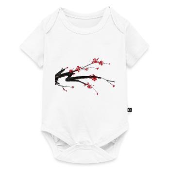 Sakura fleurs de cerisier - Body à manches courtes Premium Bébé - blanc - Devant