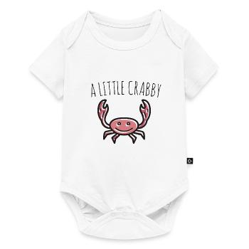 A LITTLE CRABBY Crab Cancer Lobster Shrimp Sea - Baby Premium short-sleeve bodysuit - white - Front