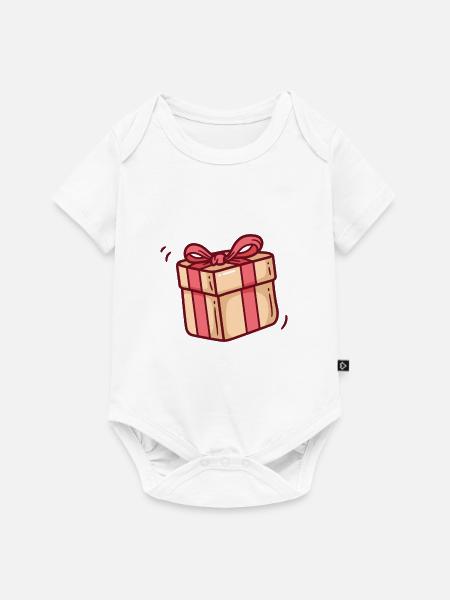 Geschenk - Baby Premium Kurzarmbody - Weiß