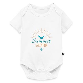 Sommer - Baby Premium Kurzarmbody - Weiß - Vorne