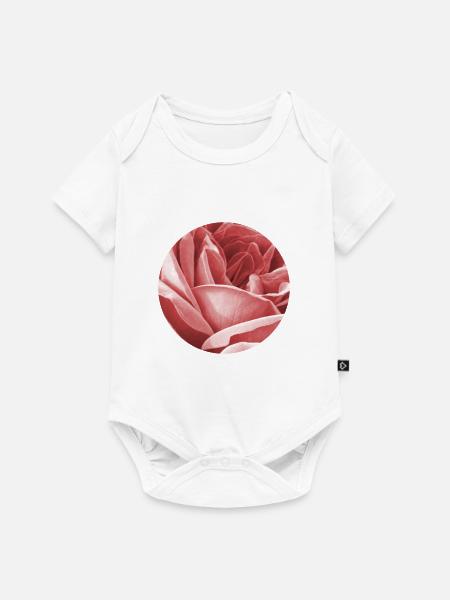 Rose - Baby Premium Kurzarmbody - Weiß