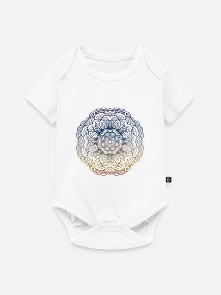 Mandala - Baby Premium Kurzarmbody - Weiß