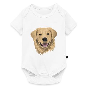 Golden retrievers - Body à manches courtes Premium Bébé - blanc - Devant