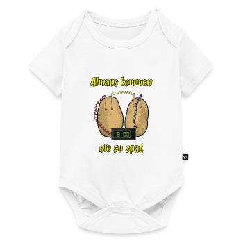 Lustige Alman Deutsche Kartoffel Pünktlichkeit - Baby Premium Kurzarmbody - Weiß - Vorne